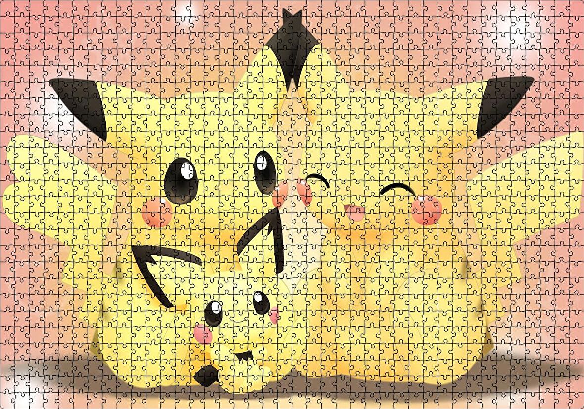 Cakapuzzle  Gerçekten Sevimli Pichu Görseli Puzzle Yapboz MDF Ahşap