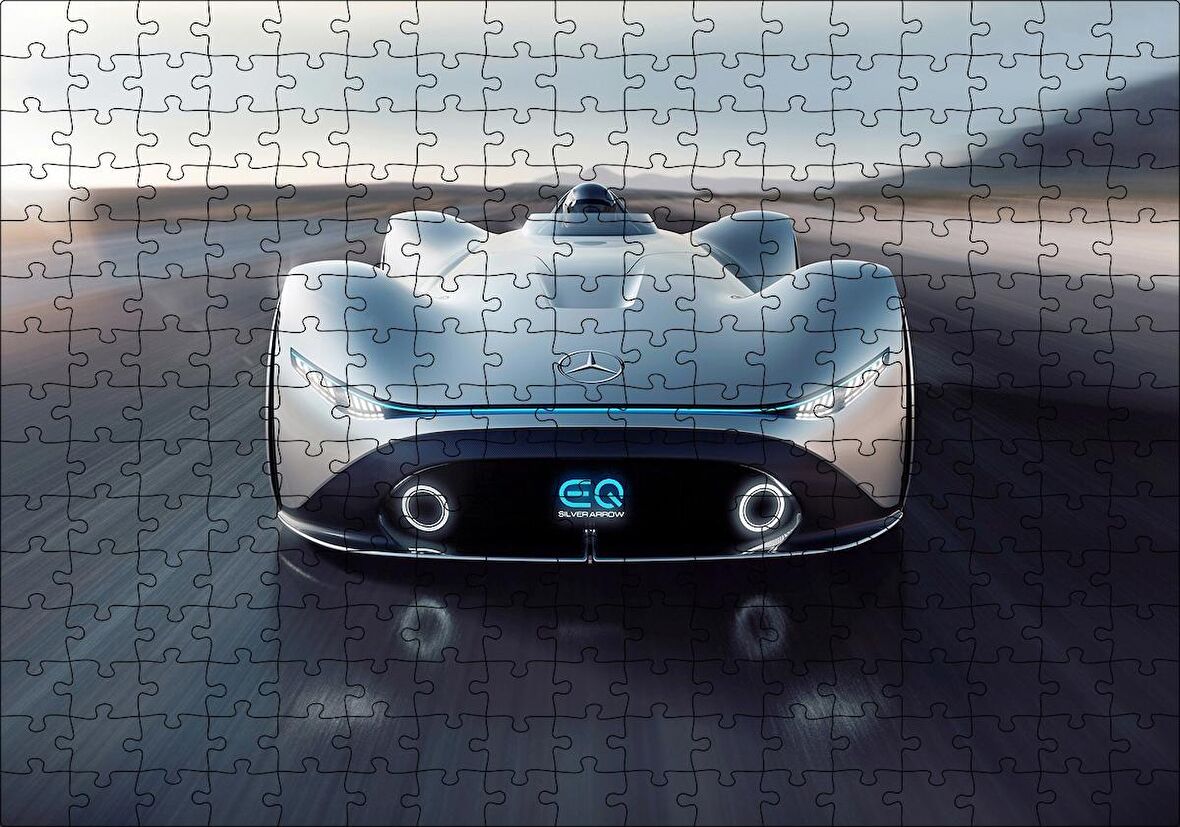 Cakapuzzle  Mavi Rolls Royce Görseli Puzzle Yapboz MDF Ahşap