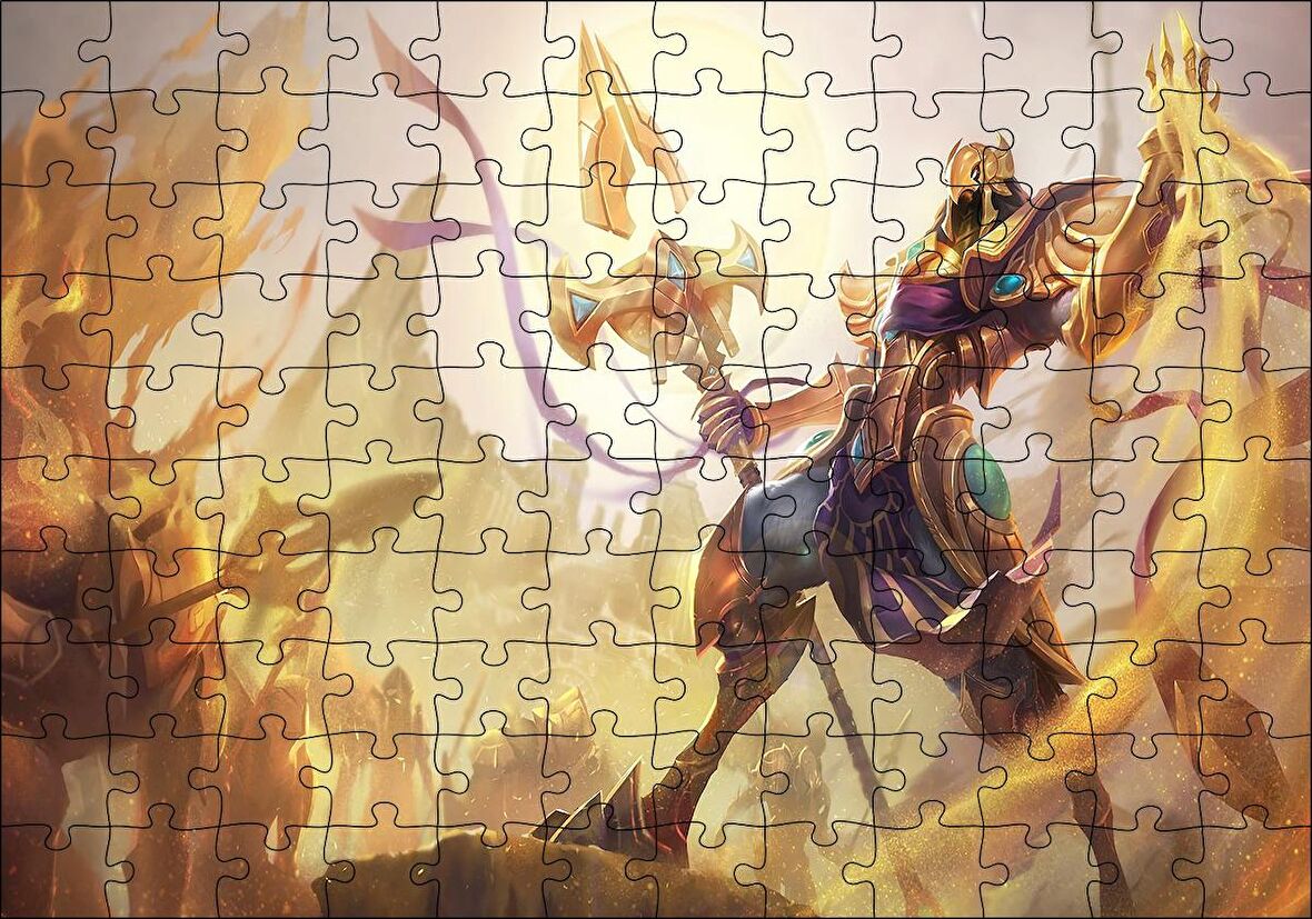 Cakapuzzle  Pandemonium Oyun Kumların İmparatoru Azir Görseli Puzzle Yapboz MDF Ahşap