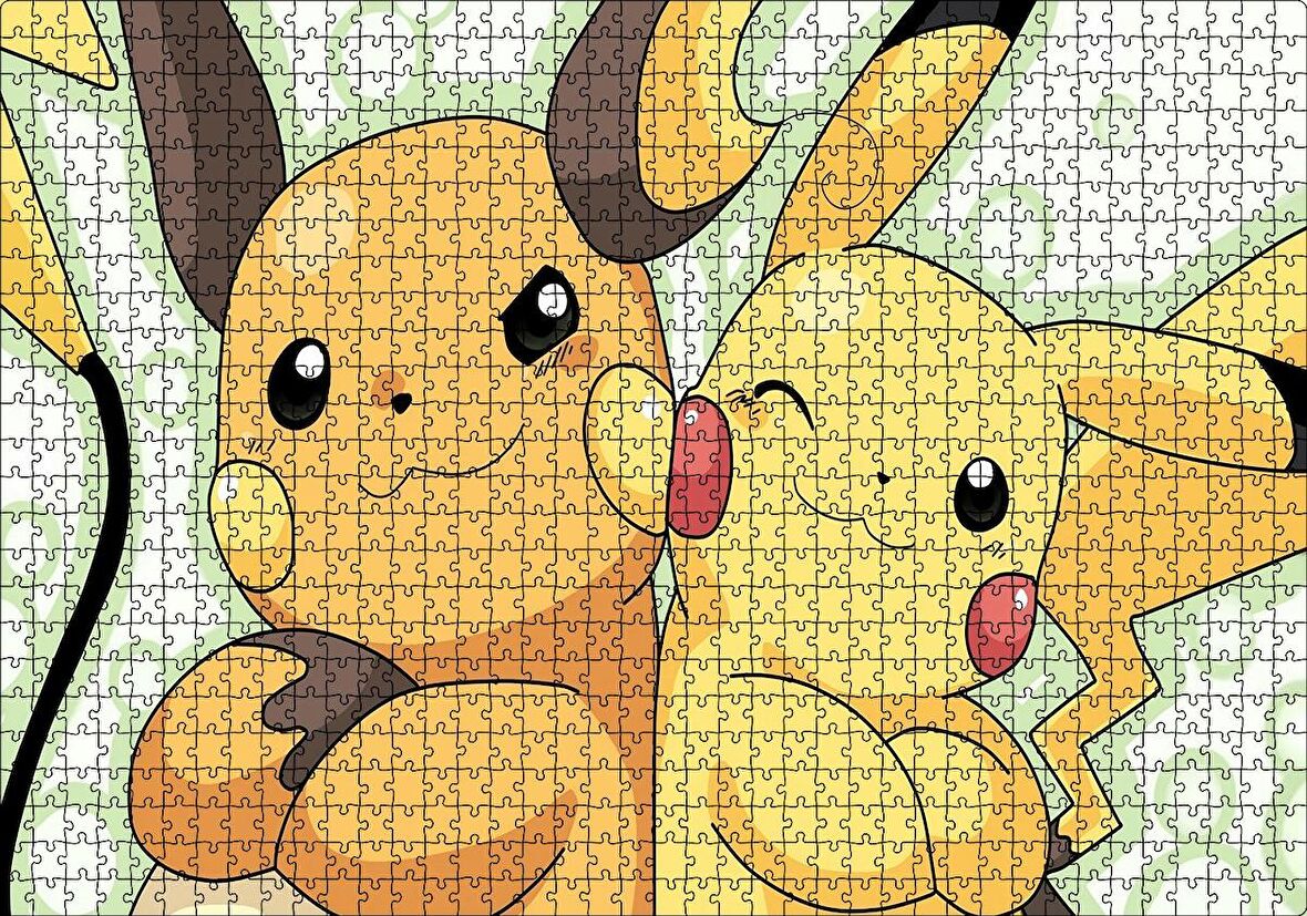Cakapuzzle  Pokemon Pikachu Ve Raichu Görseli Puzzle Yapboz MDF Ahşap