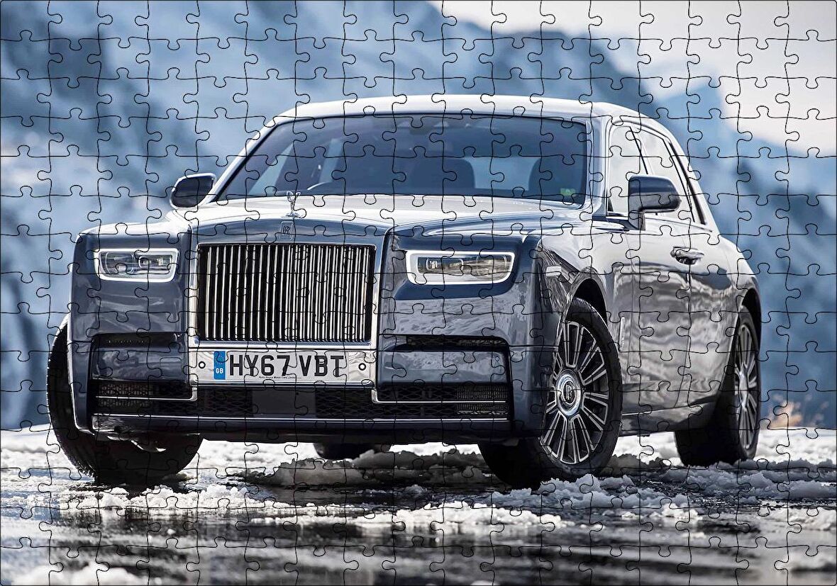 Cakapuzzle  Rolls Royce Hayalet Araba Görseli Puzzle Yapboz MDF Ahşap