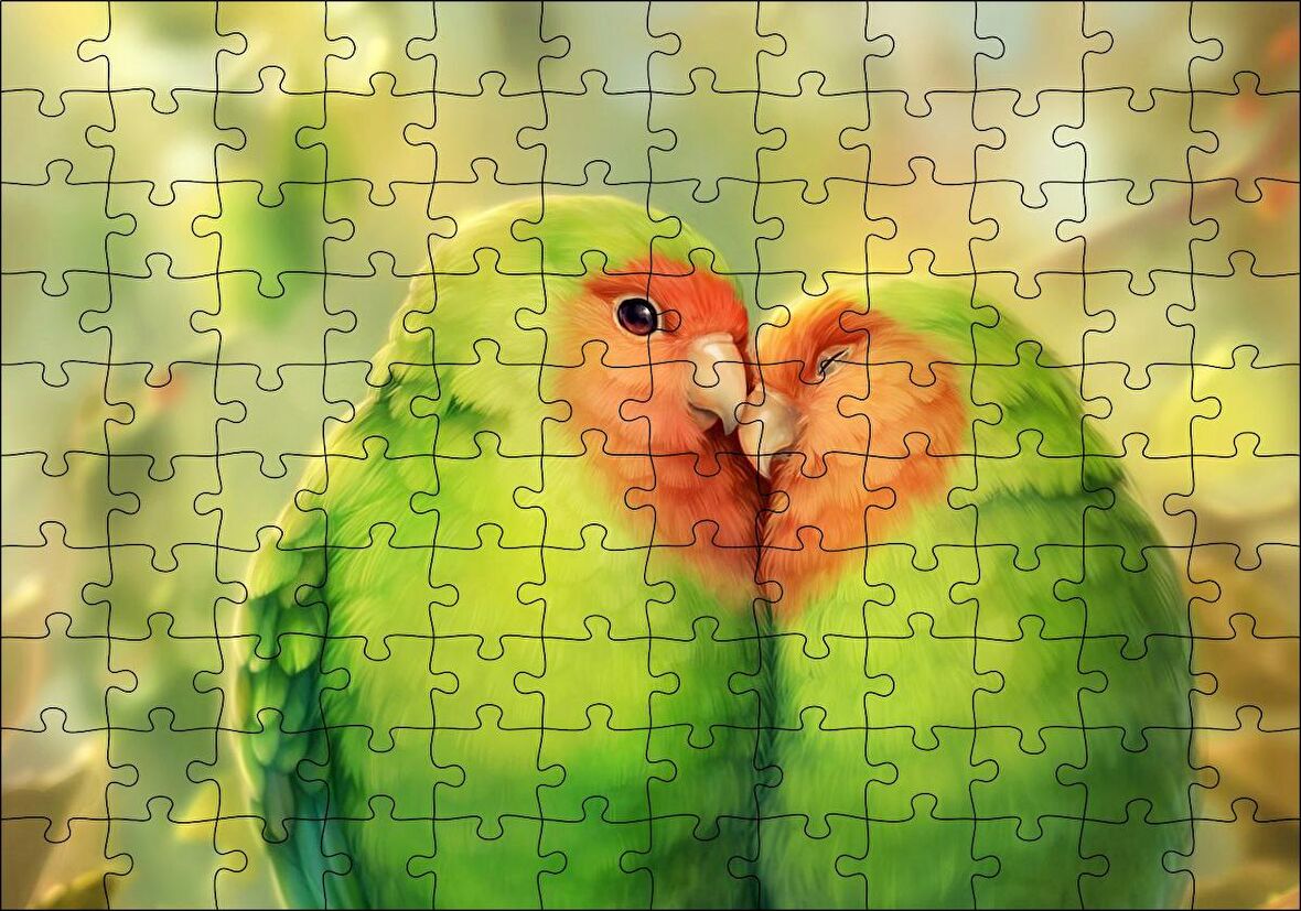 Cakapuzzle  Sevda Kuşları Puzzle Yapboz MDF Ahşap