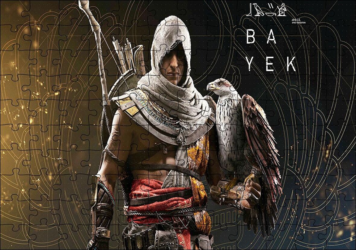 Cakapuzzle  Suikastçılar İnanç Kökenleri Bayek Ve Kartal Görseli Puzzle Yapboz MDF Ahşap