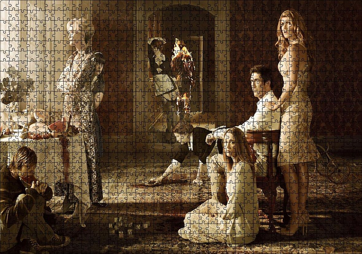 Cakapuzzle  Amerikan Korku Hikayesi Cinayet Evi Görseli Puzzle Yapboz MDF Ahşap