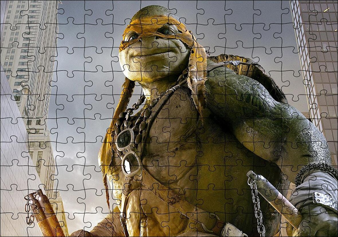 Cakapuzzle  Ninja Kaplumbağalar Michalengelo Puzzle Yapboz MDF Ahşap