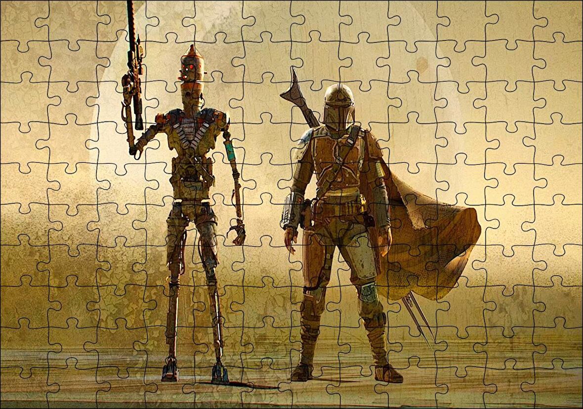 Cakapuzzle Mandalorian IG-11 Star Wars Karakterleri Puzzle Yapboz MDF Ahşap