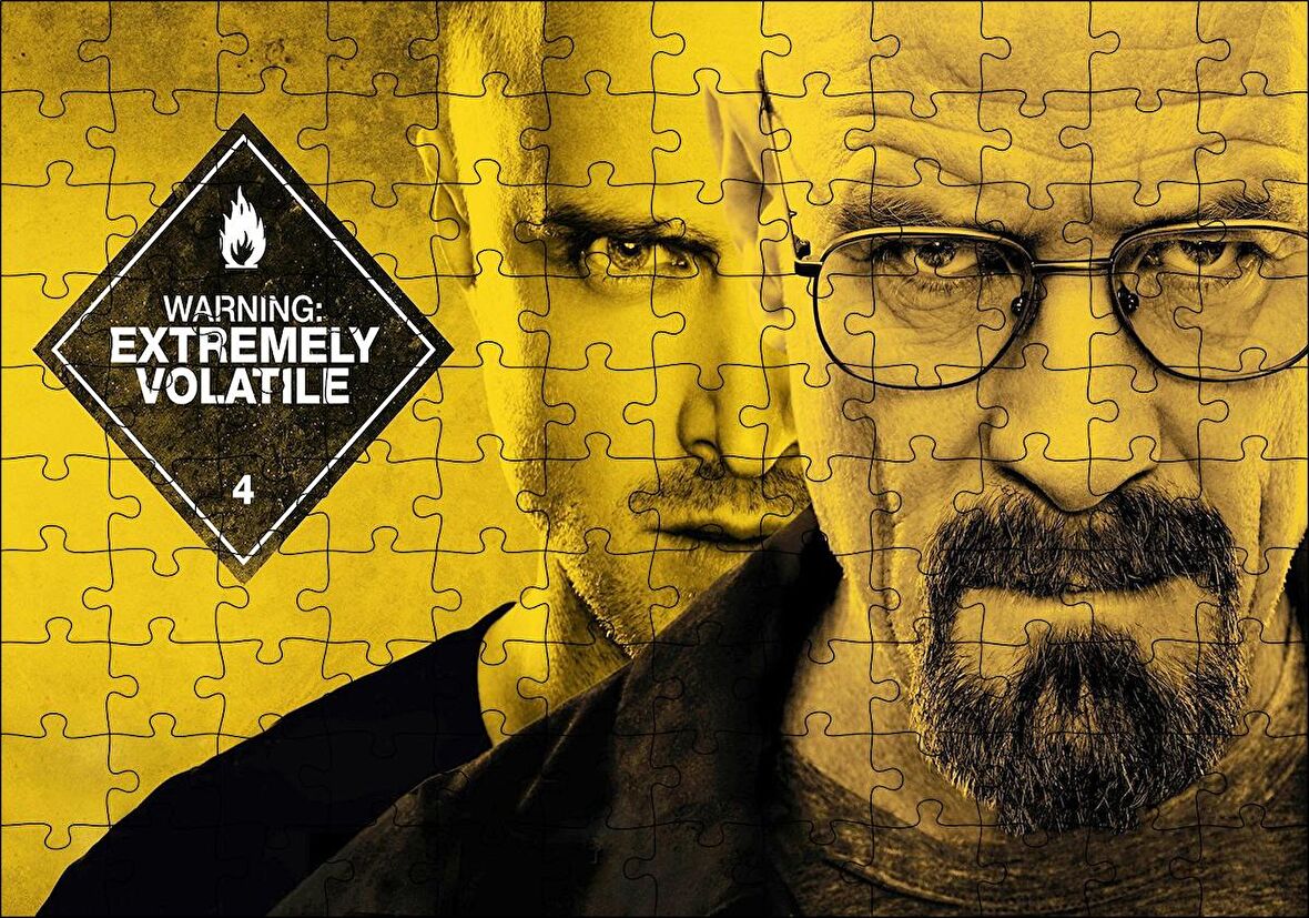 Cakapuzzle Breaking Bad Dikkat Yüksek Derecede Uçucu Puzzle Yapboz MDF Ahşap