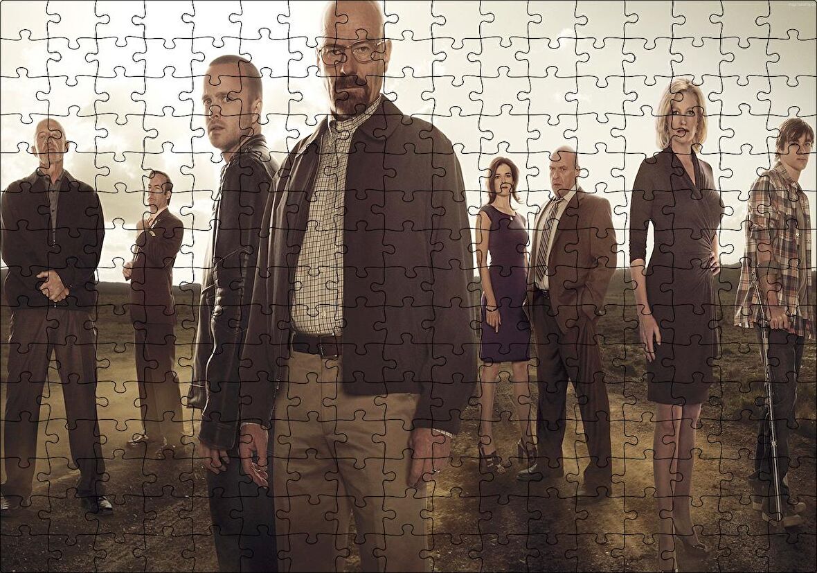 Cakapuzzle Breaking Bad Oyuncuları Bir Arada Puzzle Yapboz MDF Ahşap