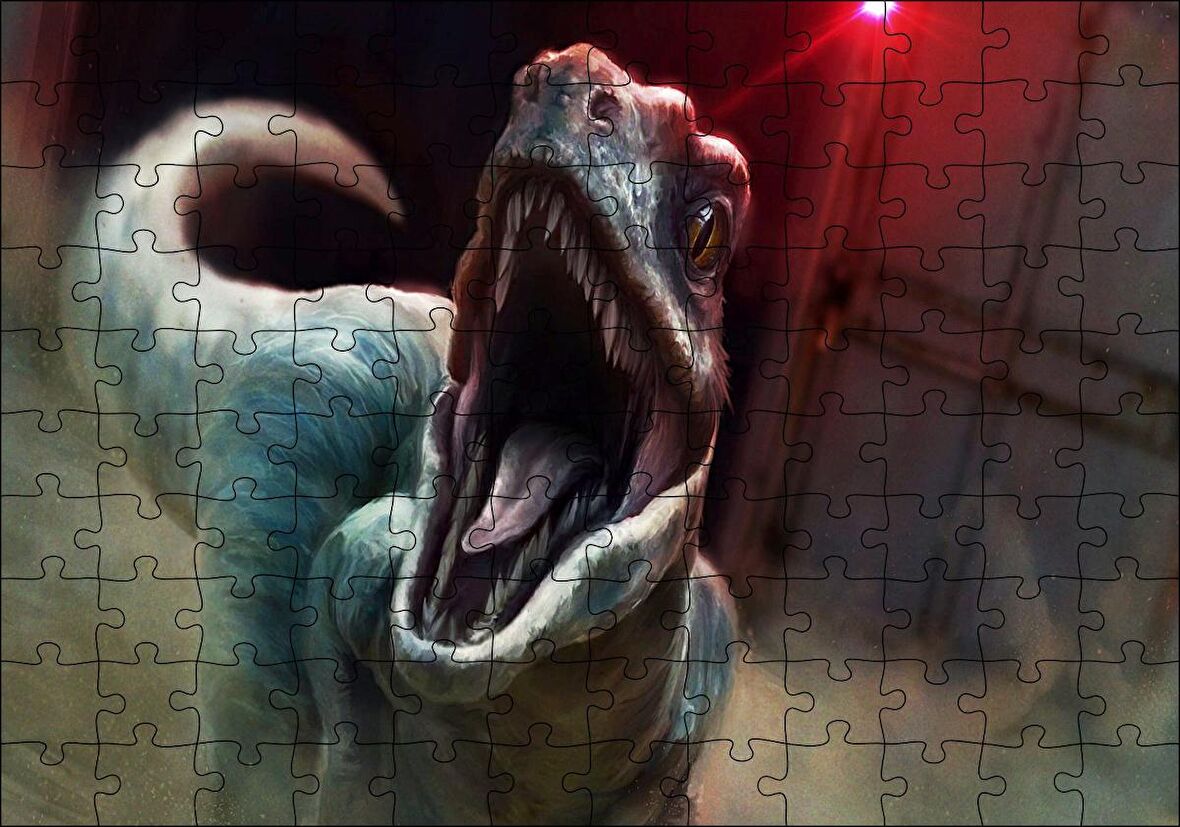 Cakapuzzle Jurassic World Velociraptor Blue Puzzle Yapboz MDF Ahşap