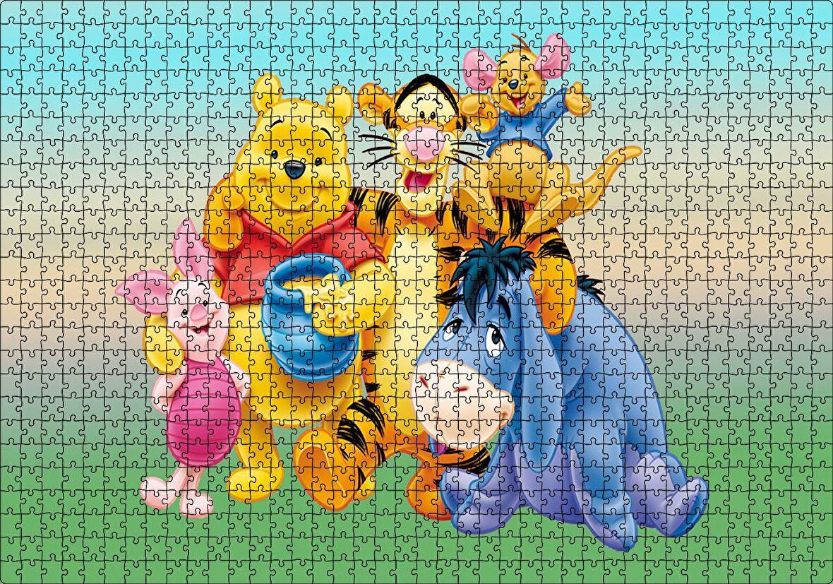Cakapuzzle Winnie The Pooh Tüm Karakterler Puzzle Yapboz MDF Ahşap