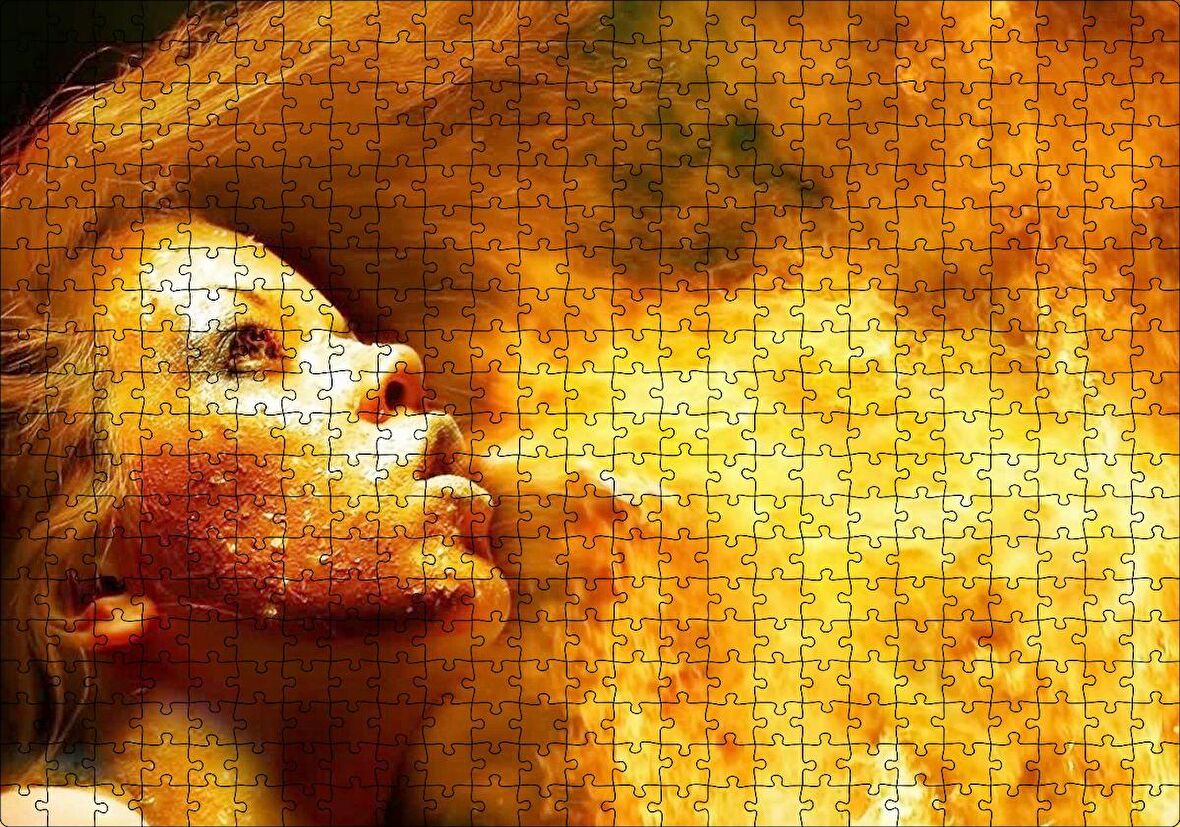 Cakapuzzle Alev Soluyan Alev Saçlı Kadın Puzzle Yapboz MDF Ahşap