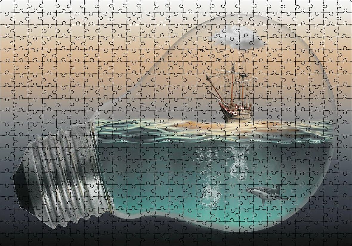 Cakapuzzle Amerika'yı Hatalı Gösteren En Eski Dünya Haritası Puzzle Yapboz MDF Ahşap