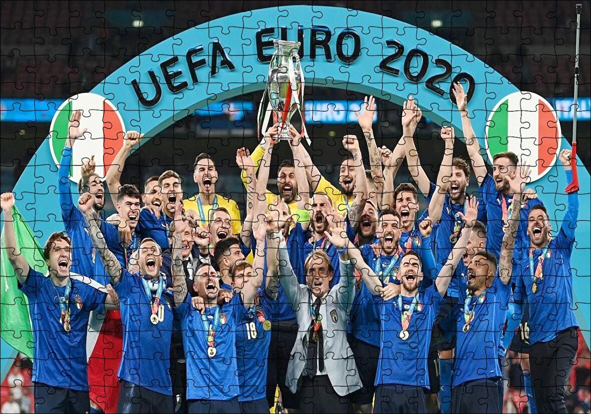 Cakapuzzle İtaly Uefa Euro 2021 Şampiyonası- Puzzle Yapboz MDF Ahşap