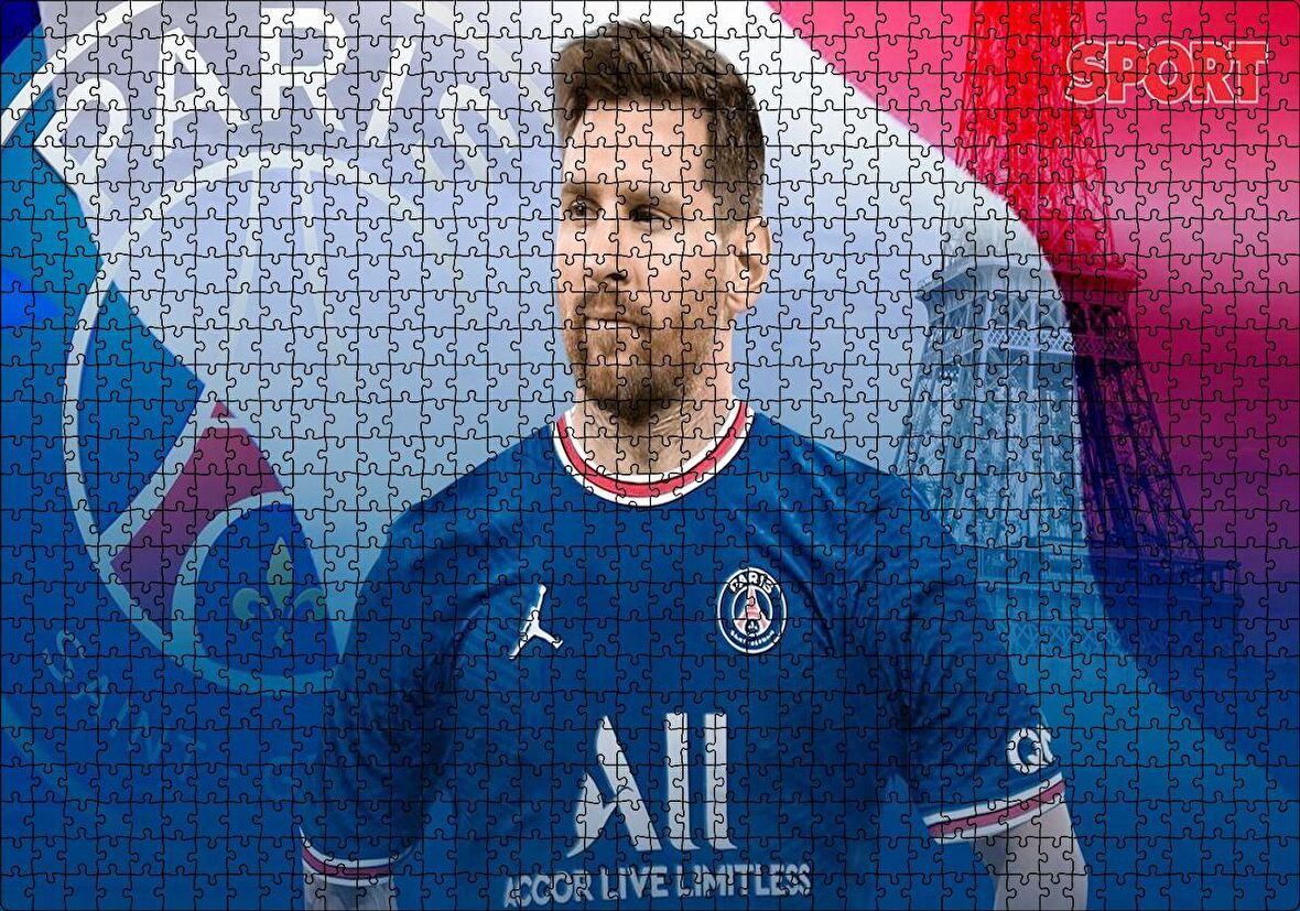 Cakapuzzle Messi PSG Görseli Puzzle Yapboz MDF Ahşap