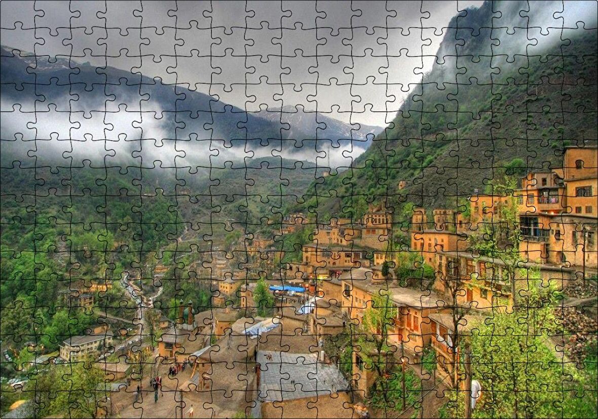 Cakapuzzle İran, Masule Şehrı Puzzle Yapboz MDF Ahşap
