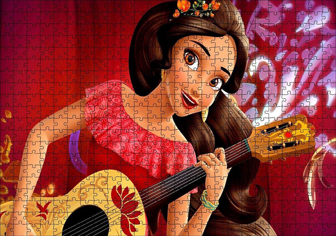 Cakapuzzle Prenses Elena Gitar Çalıyor Puzzle Yapboz MDF Ahşap