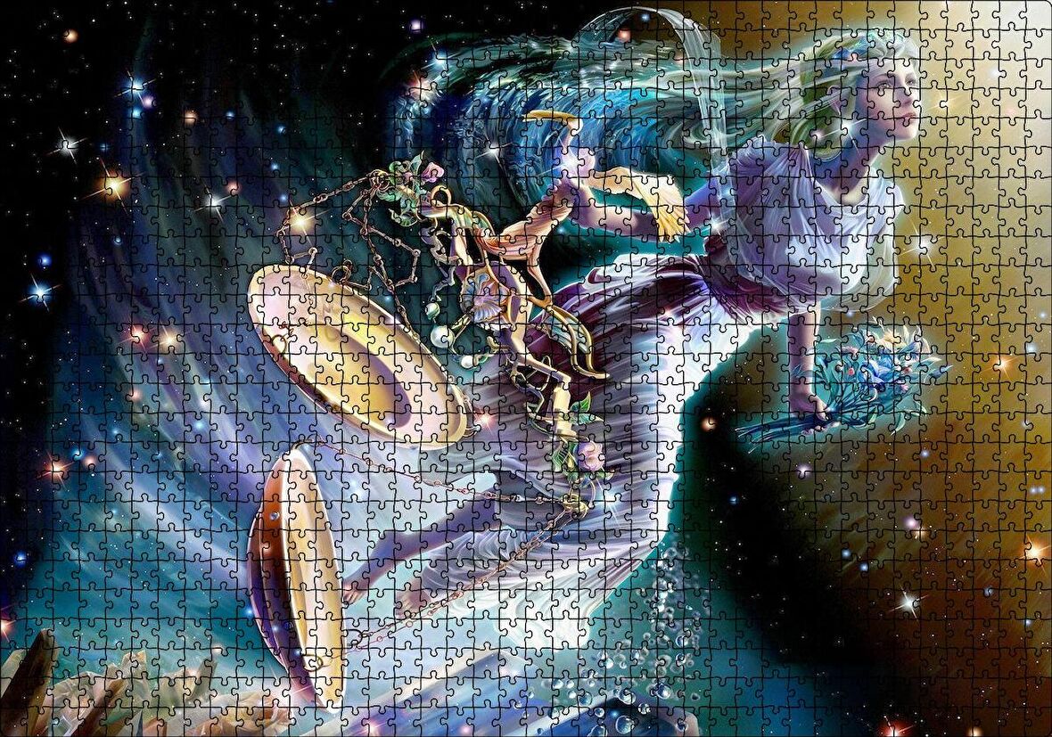 Cakapuzzle Perisi Terazi Burcu Görseli Puzzle Yapboz MDF Ahşap