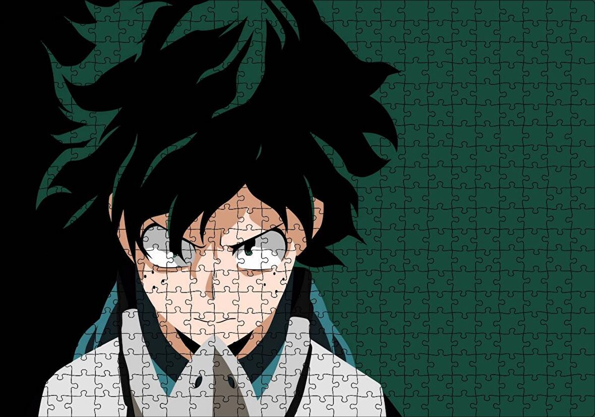 Cakapuzzle Erkek Anime Karakteri My Hero Academia, Boku no Hero Academia Görseli Puzzle Yapboz MDF Ahşap