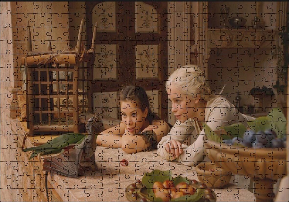 Cakapuzzle Game of Thrones Yavru Ejderhalar Puzzle Yapboz MDF Ahşap