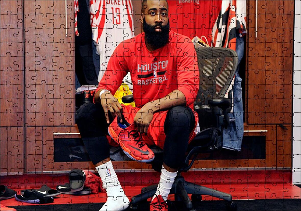 Cakapuzzle James Harden Houston Basketbolcu Puzzle Yapboz MDF Ahşap