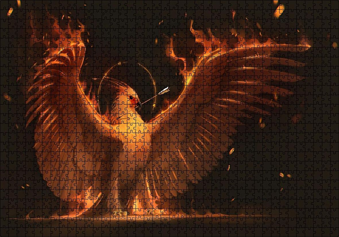 Cakapuzzle Karanlık Anka Kuşu Efsane Görseli Puzzle Yapboz MDF Ahşap