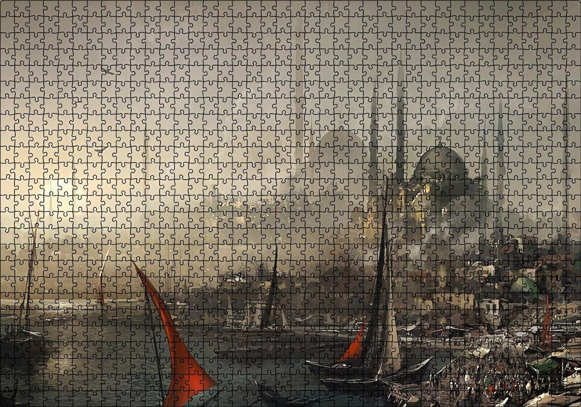 Cakapuzzle Osmanlıda İstanbul Görseli Puzzle Yapboz MDF Ahşap