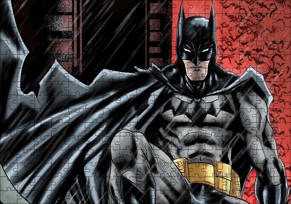 Cakapuzzle Batman Dijital İllüstrasyon Puzzle Yapboz MDF Ahşap