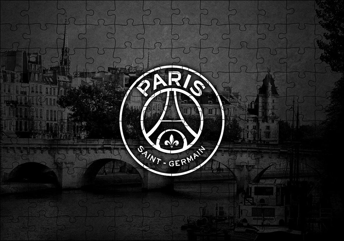 Cakapuzzle Paris Saint Germain Logosu Paris Arka Plan Puzzle Yapboz MDF Ahşap