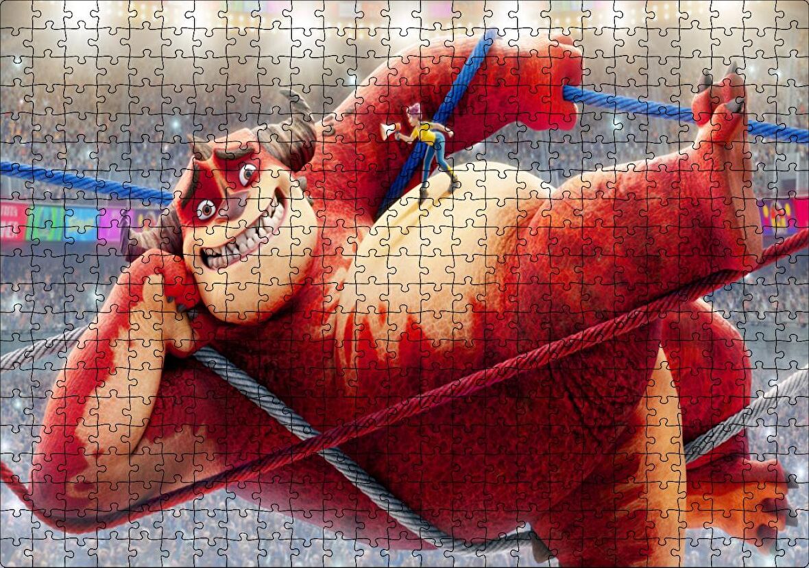 Cakapuzzle Sirkte İpler Üzerindeki Sevimli Canavar Puzzle Yapboz MDF Ahşap