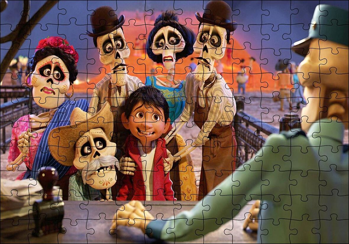 Cakapuzzle Coco Karakterler Bir Arada Puzzle Yapboz MDF Ahşap