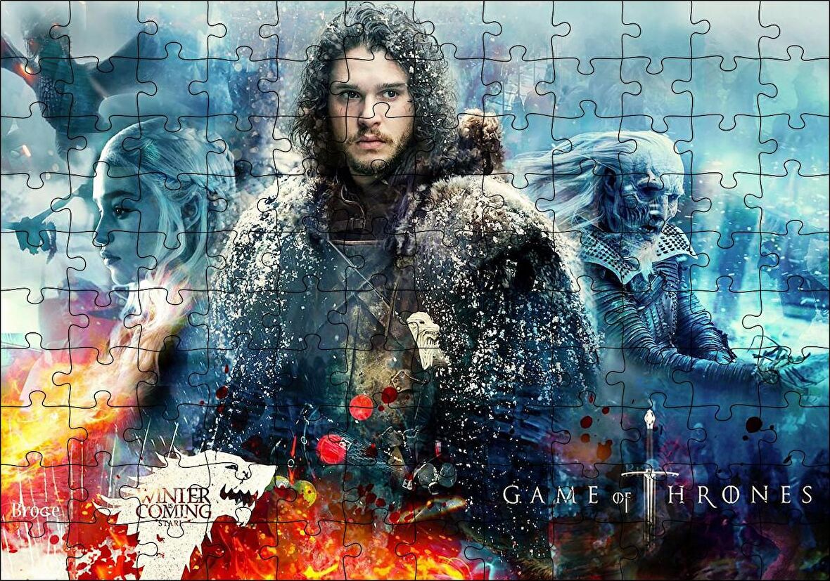 Cakapuzzle Game of Thrones Karakterleri Kompozisyon Puzzle Yapboz MDF Ahşap