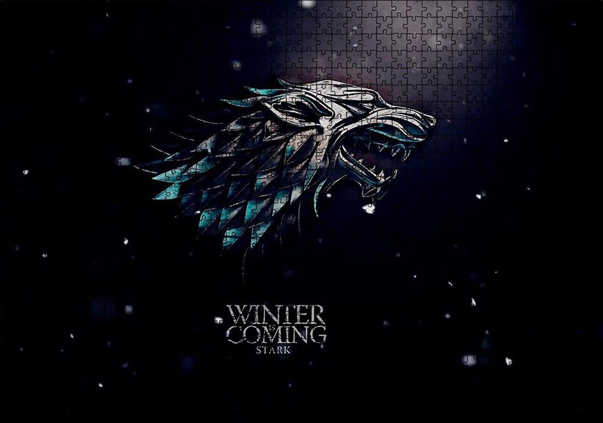 Cakapuzzle Game of Thrones Kış Geliyor Stark Logo Puzzle Yapboz MDF Ahşap