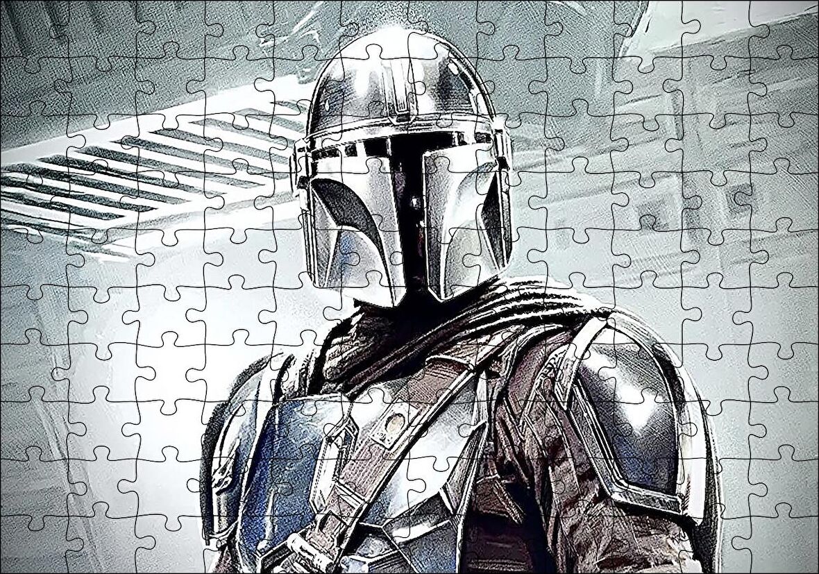 Cakapuzzle Miğferli ve Zırhlı Savaşçı Yakın Plan Puzzle Yapboz MDF Ahşap