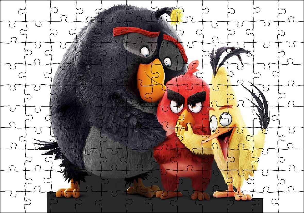 Cakapuzzle Angry Birds Karekterler Görseli Puzzle Yapboz MDF Ahşap