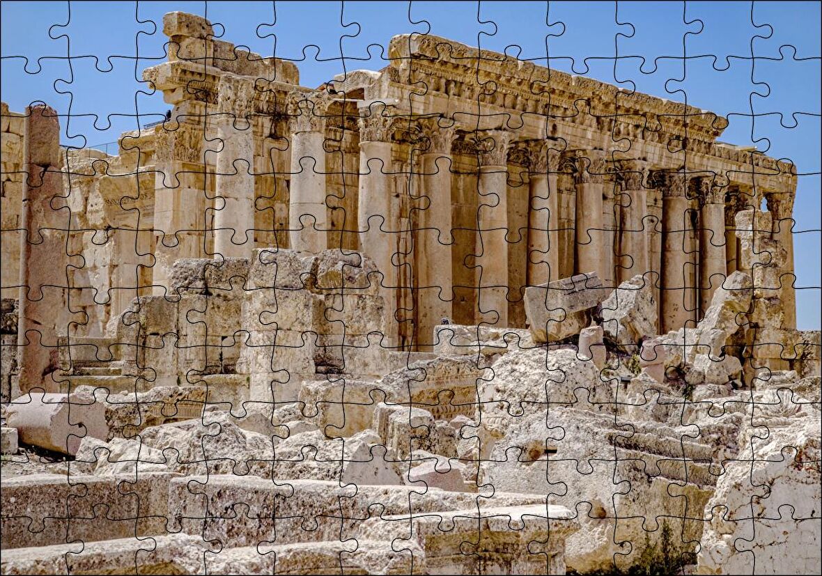 Cakapuzzle Antik Tapınak Kalıntıları Puzzle Yapboz MDF Ahşap