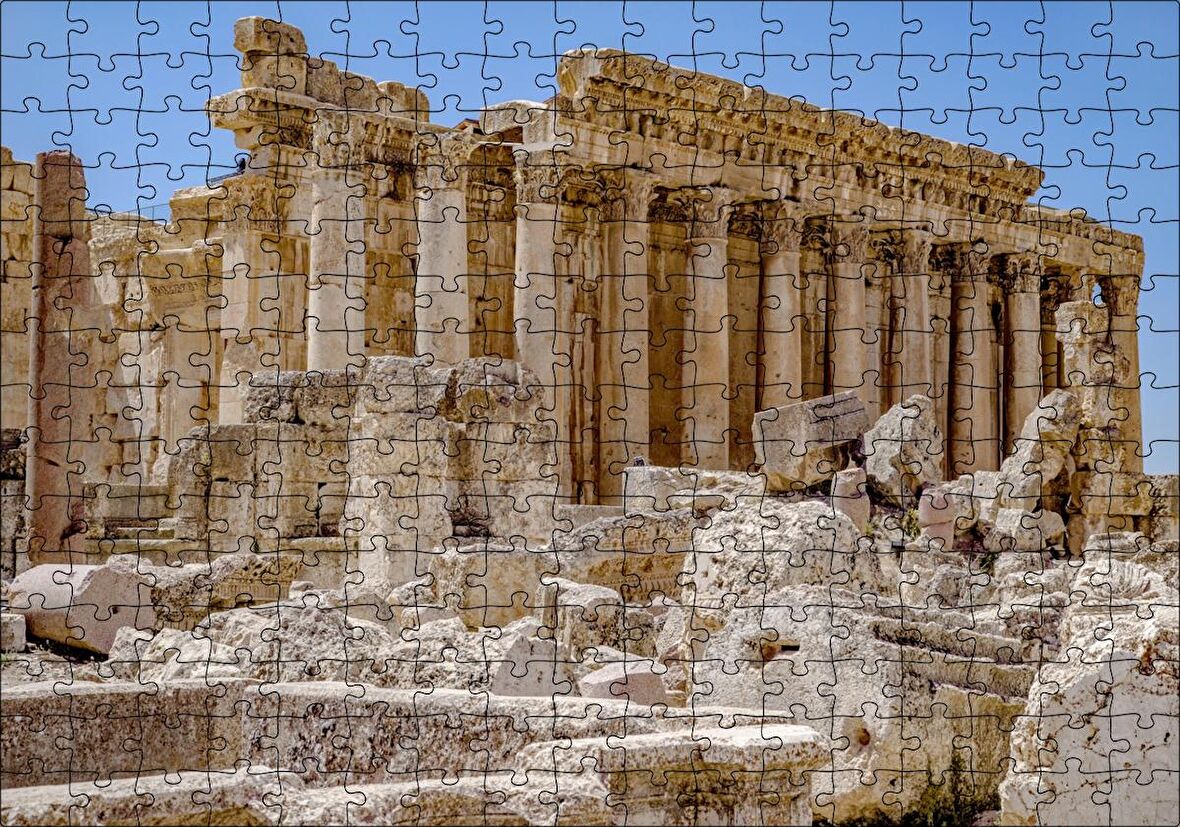 Cakapuzzle Antik Tapınak Kalıntıları Puzzle Yapboz MDF Ahşap
