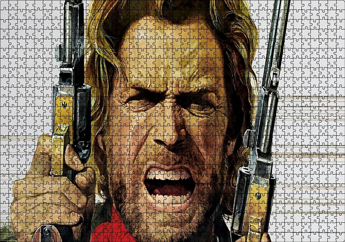 Cakapuzzle Clint Eastwood Angry Puzzle Yapboz MDF Ahşap