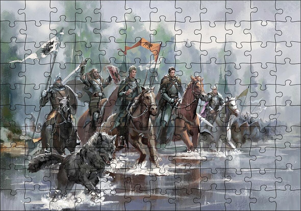 Cakapuzzle Game Of Thrones Savaşı Animasyon Görseli Puzzle Yapboz MDF Ahşap