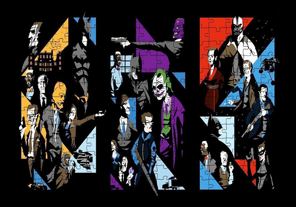 Cakapuzzle Kara Şövalye Sanat Afişi Puzzle Yapboz MDF Ahşap