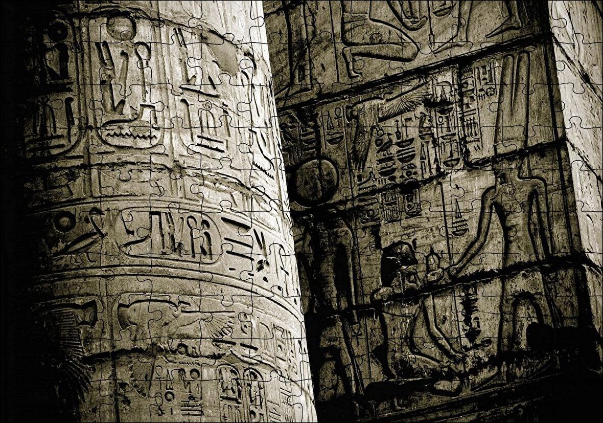 Cakapuzzle Mısır Duvar Yazıtları Puzzle Yapboz MDF Ahşap