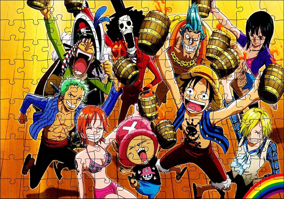 Cakapuzzle One Piece Takım Görseli Puzzle Yapboz MDF Ahşap