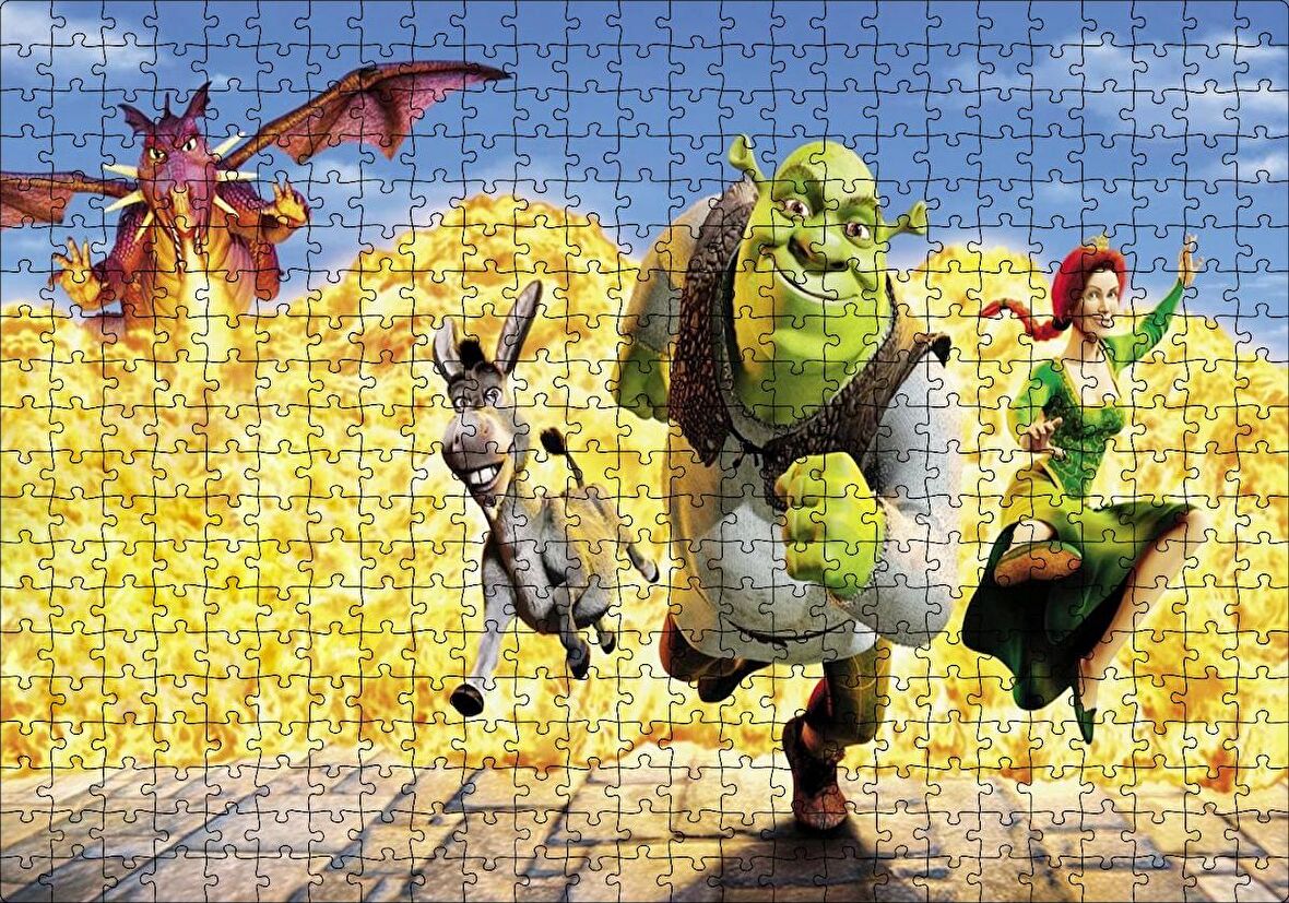 Cakapuzzle Shrek, Shrek Ekstra Büyük Puzzle Yapboz MDF Ahşap