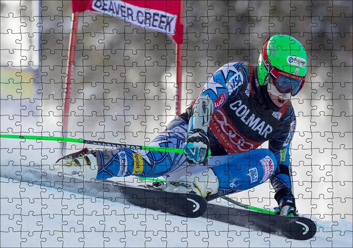 Cakapuzzle Ted Ligety Kayak Sporu, Puzzle Yapboz MDF Ahşap