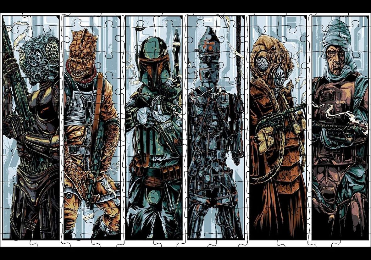 Cakapuzzle Yıldız Savaşları Ödül Avcısı Puzzle Yapboz MDF Ahşap