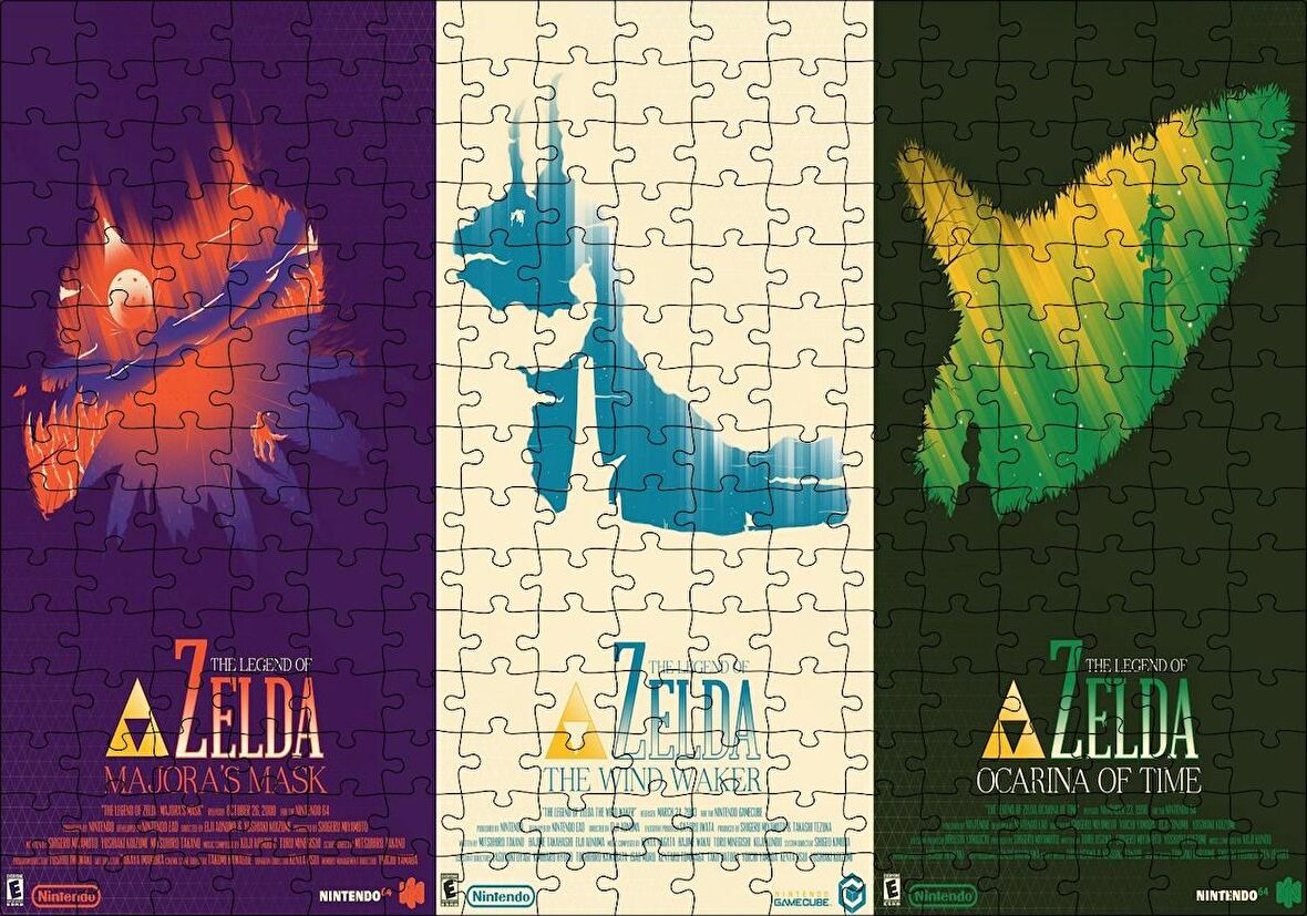 Cakapuzzle Zamanın Zelda Ocarina Efsanesi Afişi Görseli Puzzle Yapboz MDF Ahşap