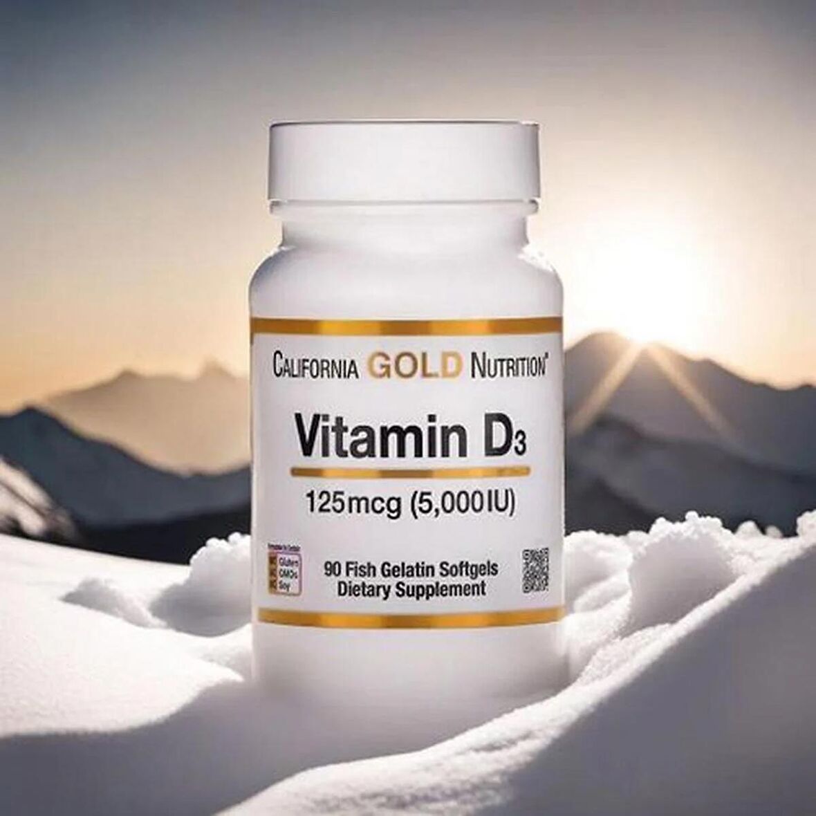 California Gold Nutrition Vitamin D3 VİTAMİN 125 mcg 5,000 IU 90 Fish Gelatin Softgels