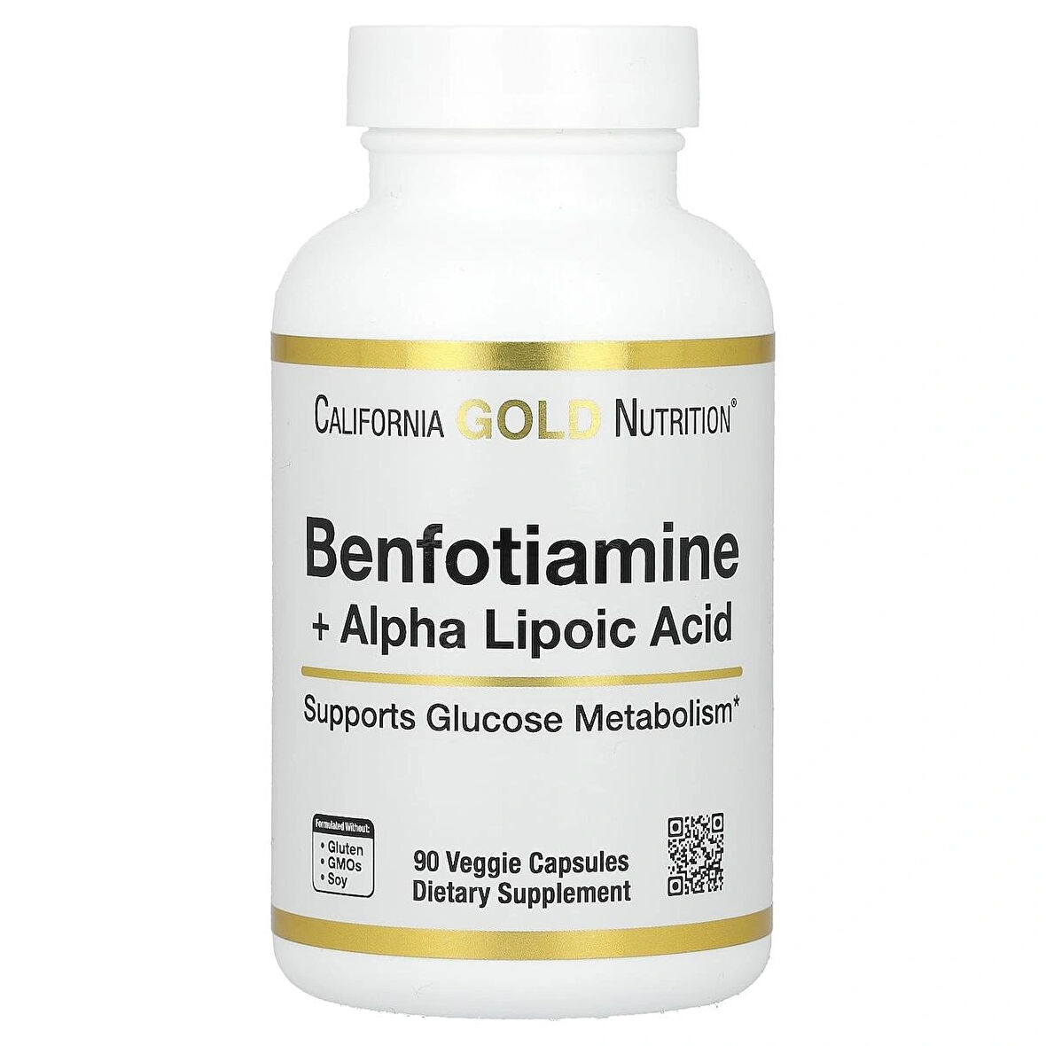 California Gold Nutrition, Benfotiamine + Alpha Lipoic Acid, 90 Vegetarian Capsules