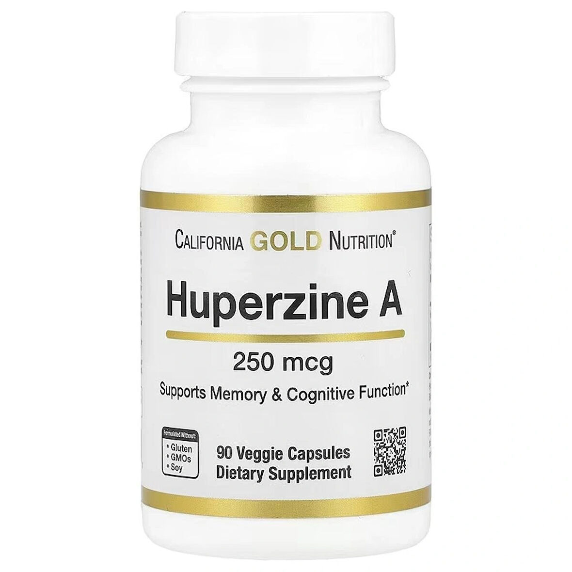 California Gold Nutrition Huperzine A Memory & Cognitive 250 mcg 90 Veggie Caps