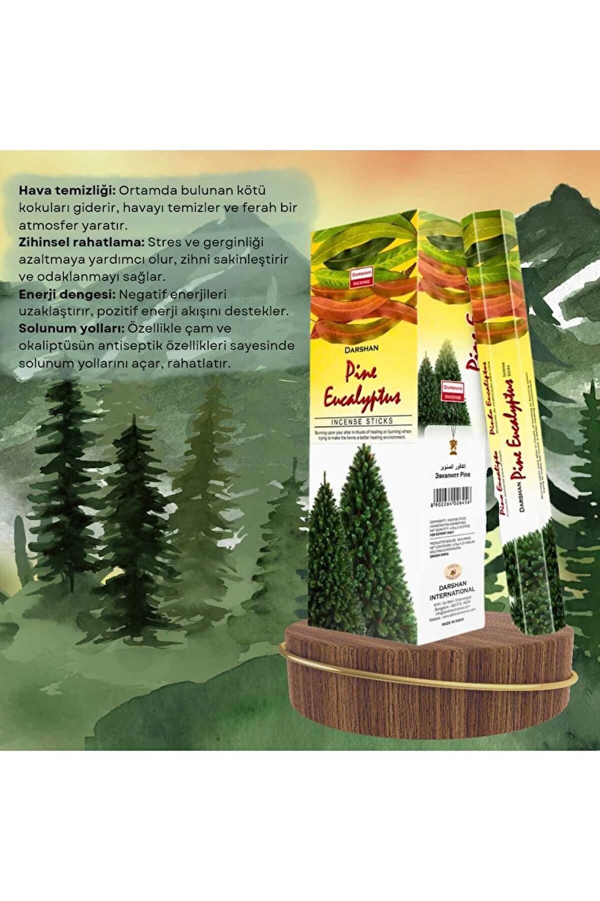 Çam ve Okaliptüs Tütsüsü 20 Çubuk