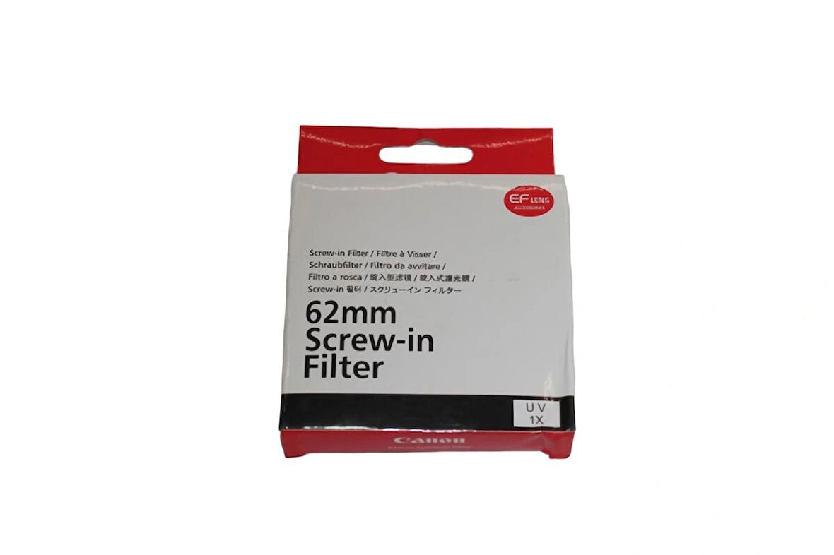 Canon 62mm UV Filtre – EF 50mm f/1.4 USM, EF 85mm f/1.8 USM, EF 100mm f/2.8 Macro USM Lenslerle Uyumlu